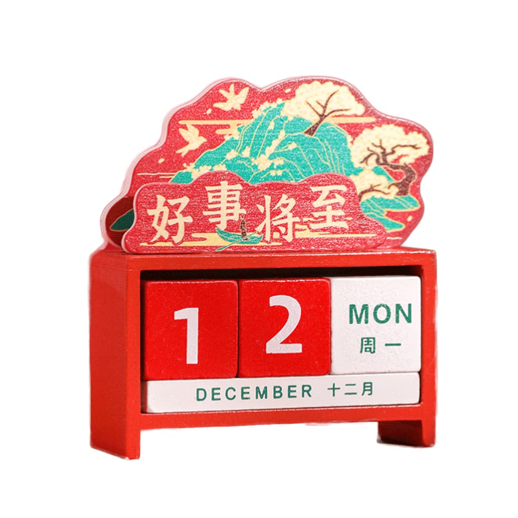 韓国スタバ★winter desk perpetual calendar Amazon.com: YXWJ Chinese Style Perpetual Calendar Wooden Desk